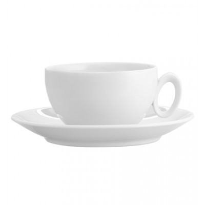 Broadway White - Breakfast Cup & Saucer 35cl