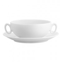 Broadway White - Consomme Cup & Saucer 39cl