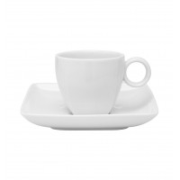Carré White - Coffee Cup & Saucer 13cl
