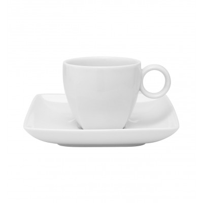 Carré White - Coffee Cup & Saucer 13cl