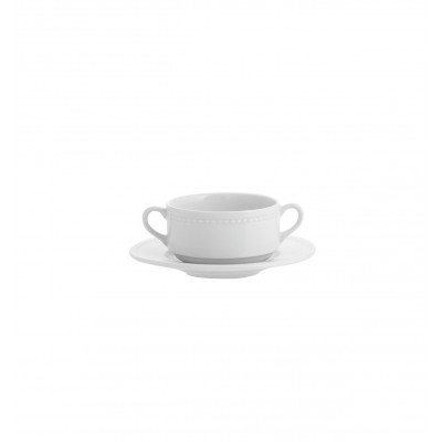 PERLA  WHITE - Consomé Cup & Saucer 26cl