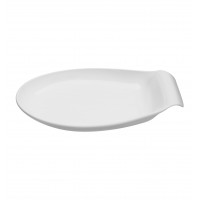 Multiforma White - Drop Soup Plate 26x22
