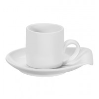 Multiforma White - Coffee Cup & Saucer 9cl