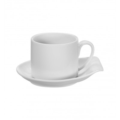 Multiforma White - Breakfast Cup & Saucer 35cl