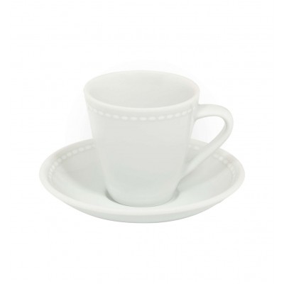 PERLA  WHITE - Coffee Cup & Saucer 9cl