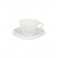 PERLA  WHITE - Tea Cup & Saucer 20cl