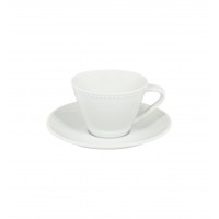 PERLA  WHITE - Breakfast Cup & Saucer 33cl