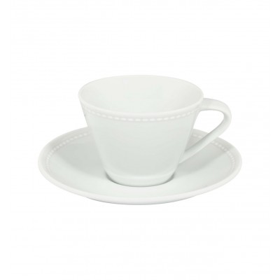 PERLA  WHITE - Coffee Cup & Saucer 13cl