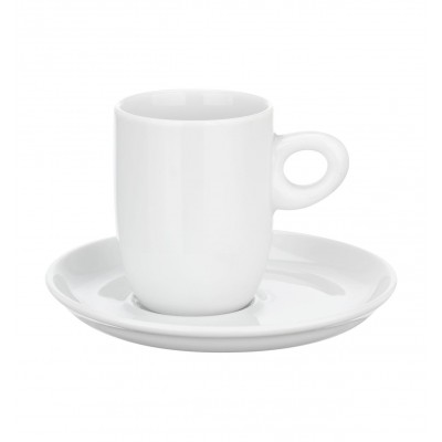 Optima White - Coffee Cup & Saucer Oval 9cl