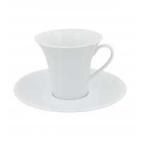 Modo White - Large Coffee Cup & Saucer