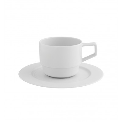 Silkroad White - Tea Cup w/ Saucer Konic St. 22cl