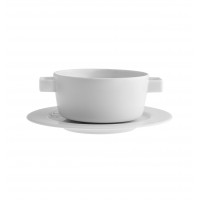 Silkroad White - Consomme Cup & Saucer Konic 30cl