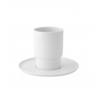 South White - Glass 26 cl & Saucer